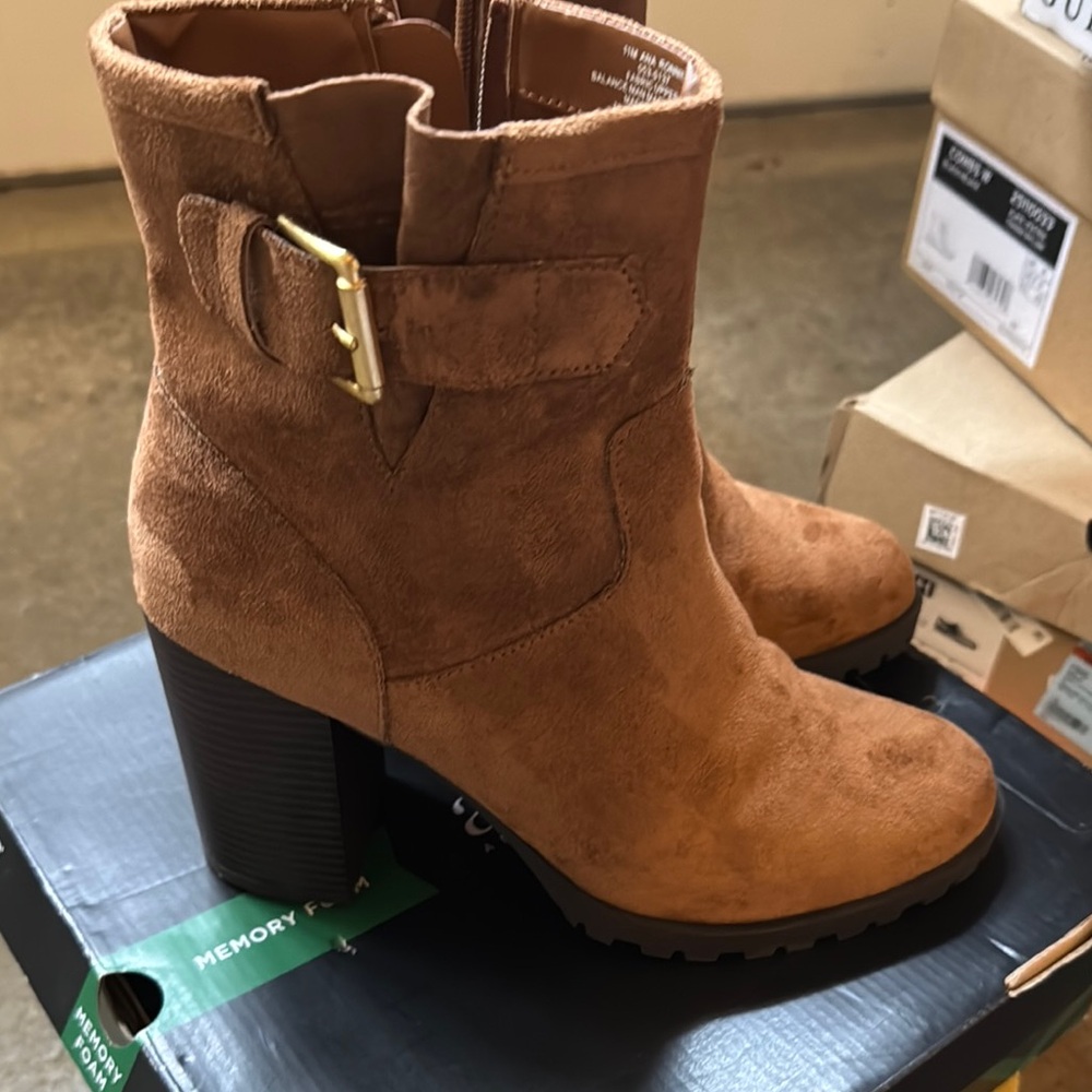 Brown Suede Ankle Boots for Women